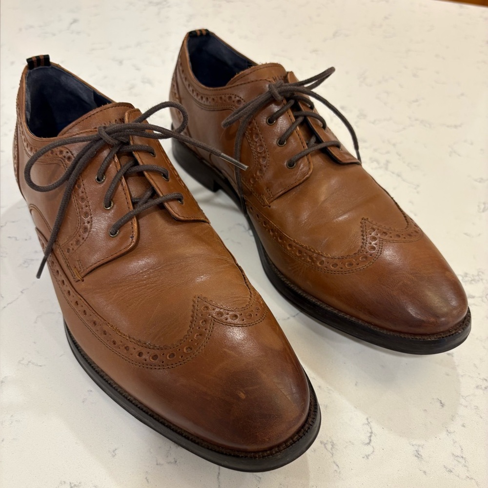 Cole Haan Men’s Brown Leather Wingtip Brogue Dress Shoes - Size 8.5